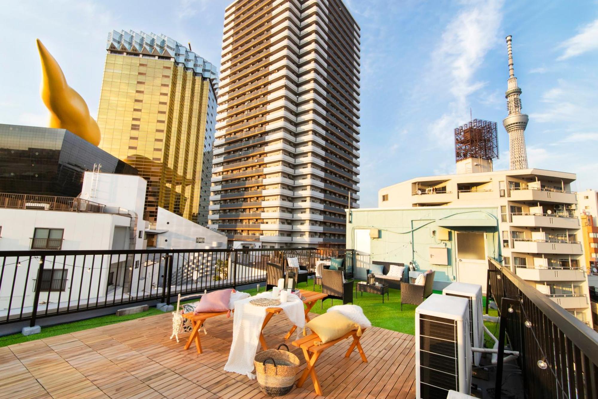 Meee Asakusa3F4F 浅草徒歩3分 140平米max22名 無料駐車場 屋上絶景 渋谷直通 Tokio Zewnętrze zdjęcie
